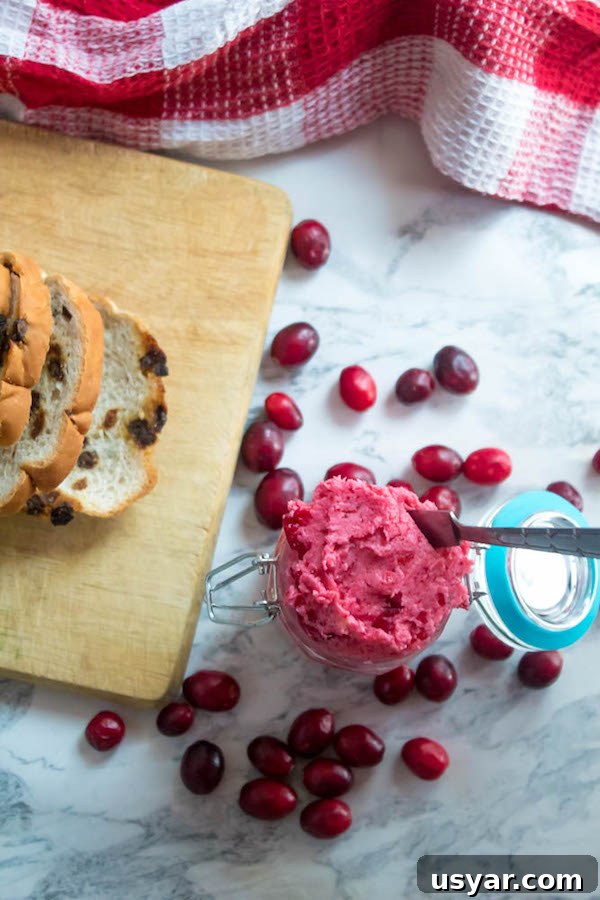 Whipped Cranberry Honey Butter Recipe 3 Creamy whipped cranberry honey butter with a fruity sweet-tart flavor.