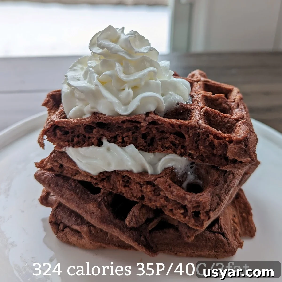 Chocolate Protein Waffles Without Protein Powder 2 chocolate protein waffle without protein powder calories and macros (Custom)