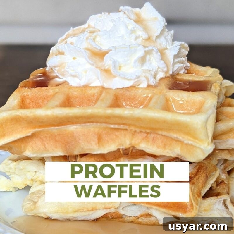 Chocolate Protein Waffles Without Protein Powder 8 Best recipe for protein waffles with 40 grams of protein thumbnail