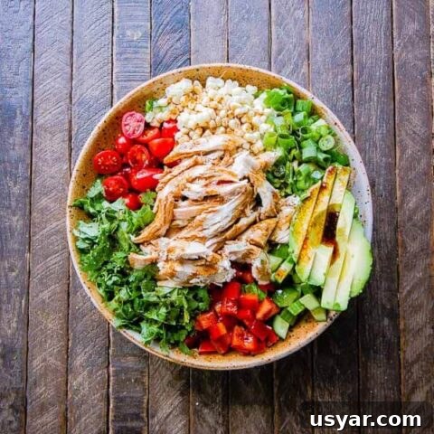Mexican Chopped Salad with Spicy Sweet Chipotle Balsamic Dressing