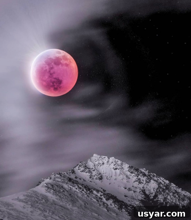 How to See the Pink Supermoon in April 6 Artistic pink moon image
