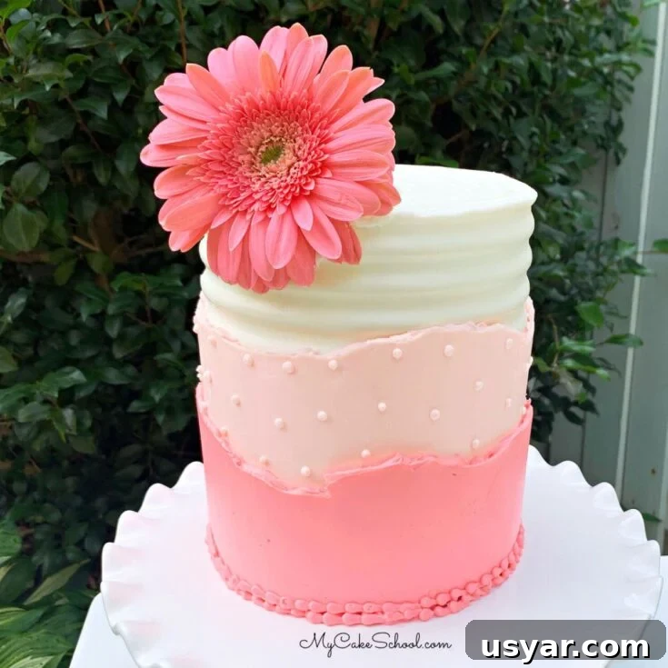 Layered buttercream cake design