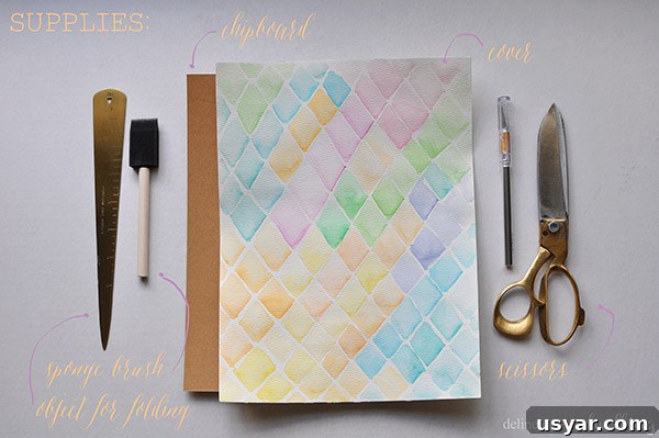 DIY Watercolor Notebook: Make Your Own Sketchbook 3 Learn how to make this pretty watercolor notebook | NoBiggie.net