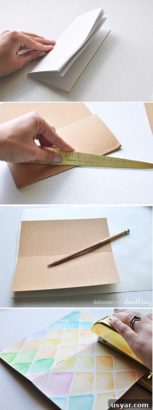DIY Watercolor Notebook: Make Your Own Sketchbook 5 DIY watercolor notebook | NoBiggie.net