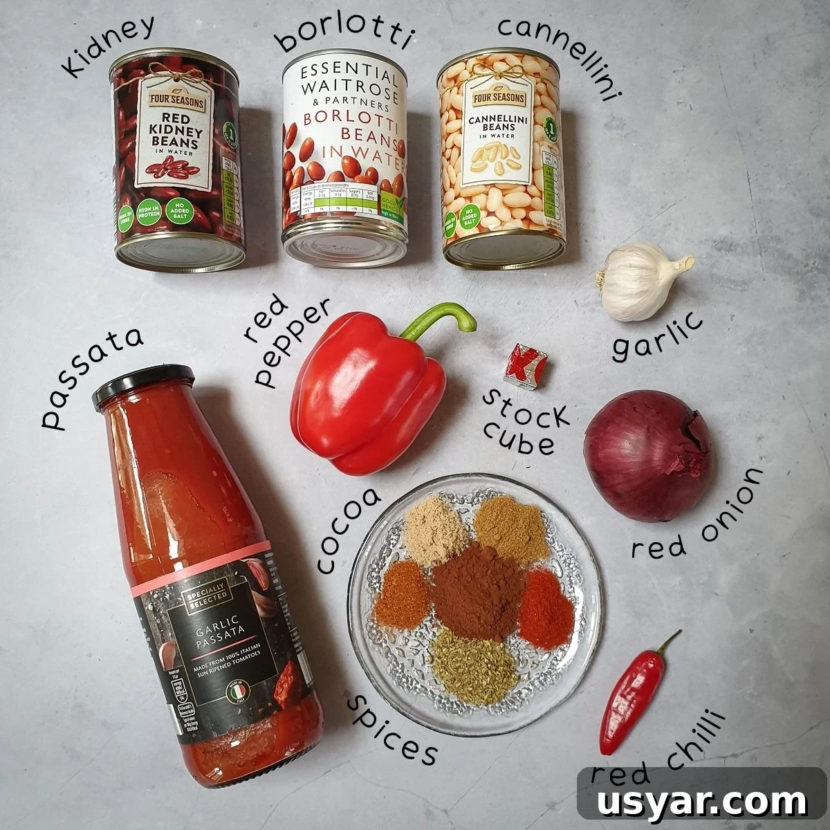 Smoky Three Bean Chili Recipe 2 Ingredients for 3 Bean Chilli