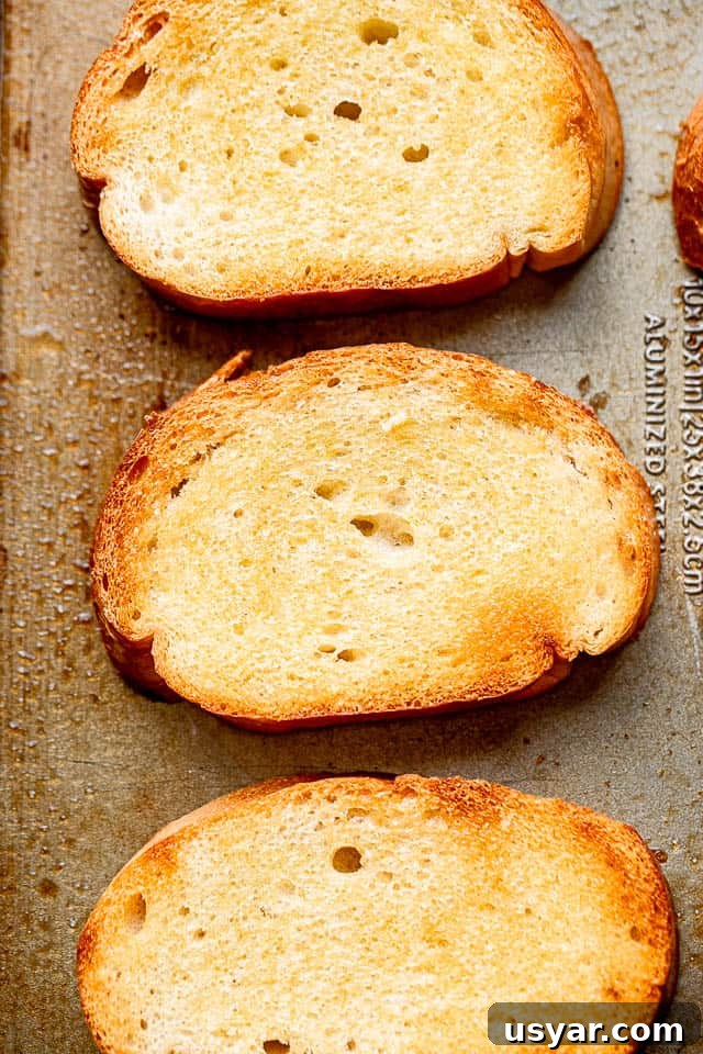 Toasted garlic bread slices. top view of toasted garlic bread slices