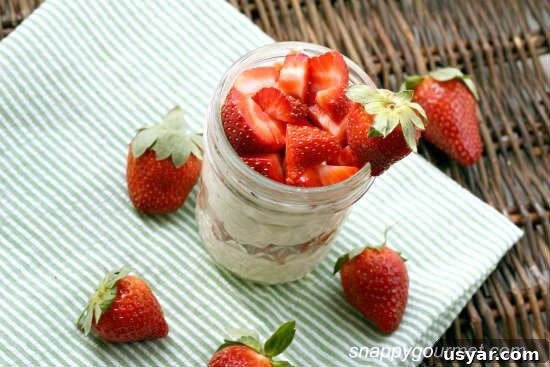 Peanut Butter Mousse and Strawberry Parfaits 3 Peanut Butter "Mousse" and Strawberry Parfaits recipe
