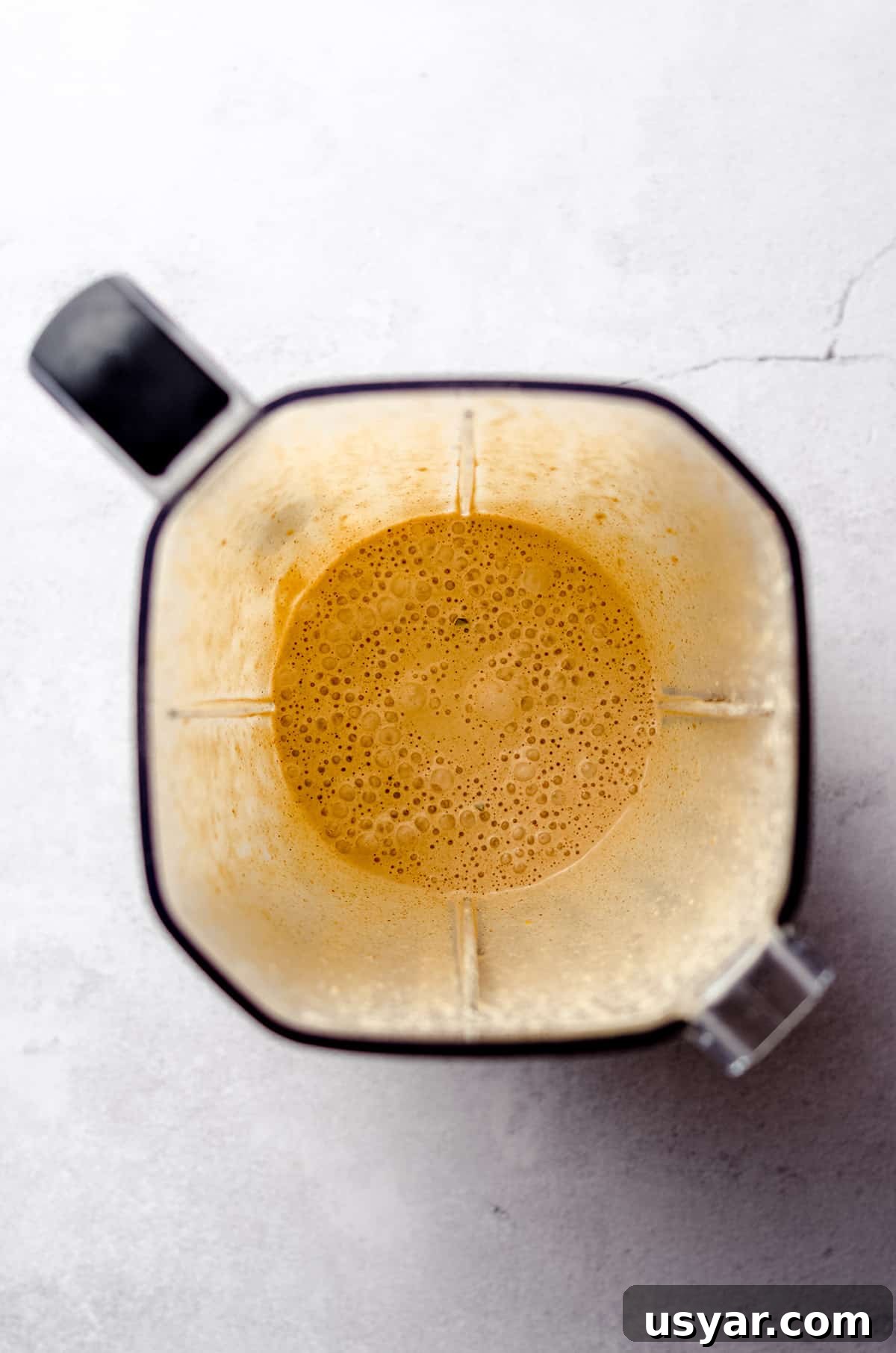 quesadilla sauce blended up in a blender