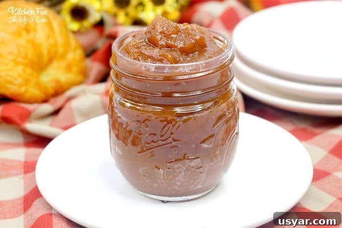 Jar of Salted Caramel Apple Butter