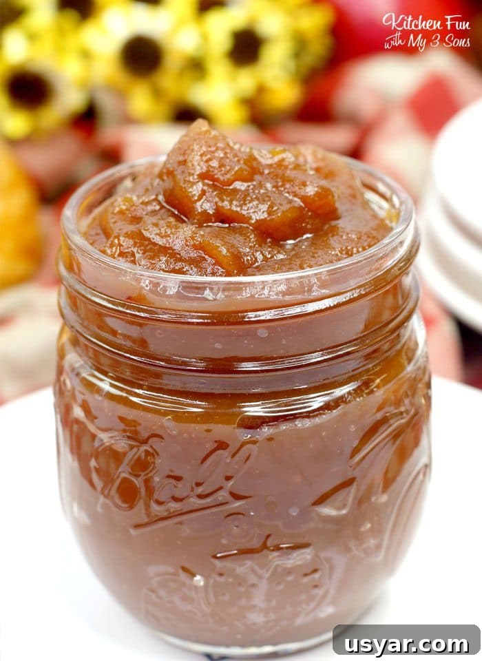 Jars of Salted Caramel Apple Butter ready to gift