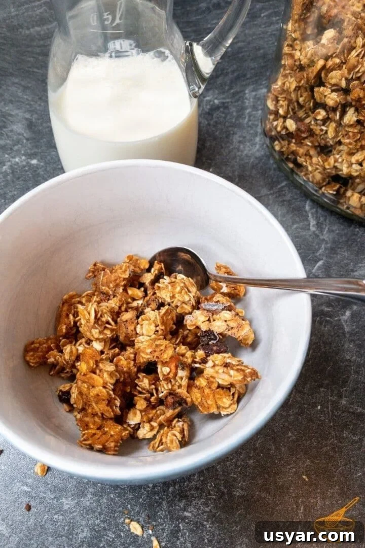 Homemade Biscoff Granola Recipe with Cookie Butter Swirl 2 When you want something delicious but healthy, look no further than this Biscoff Granola!
