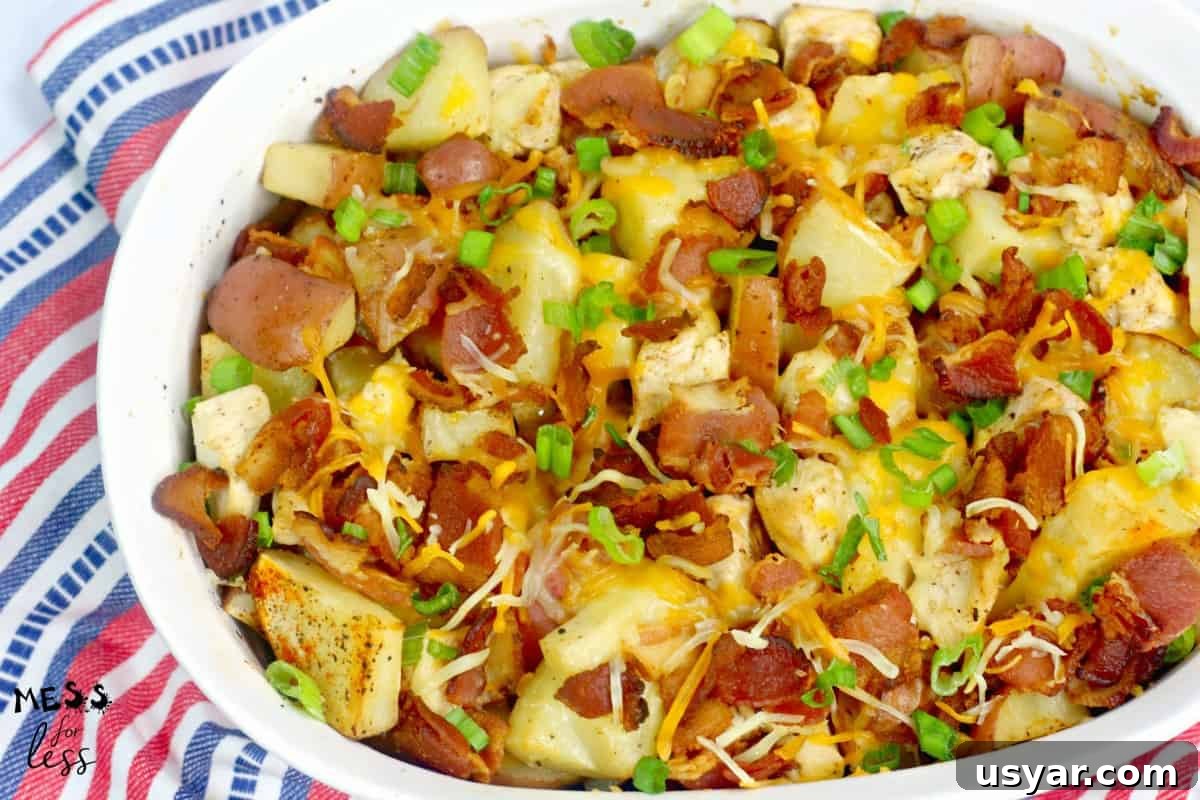 Creamy Chicken and Potato Casserole Recipe 8 loaded baked potato and chicken casserole