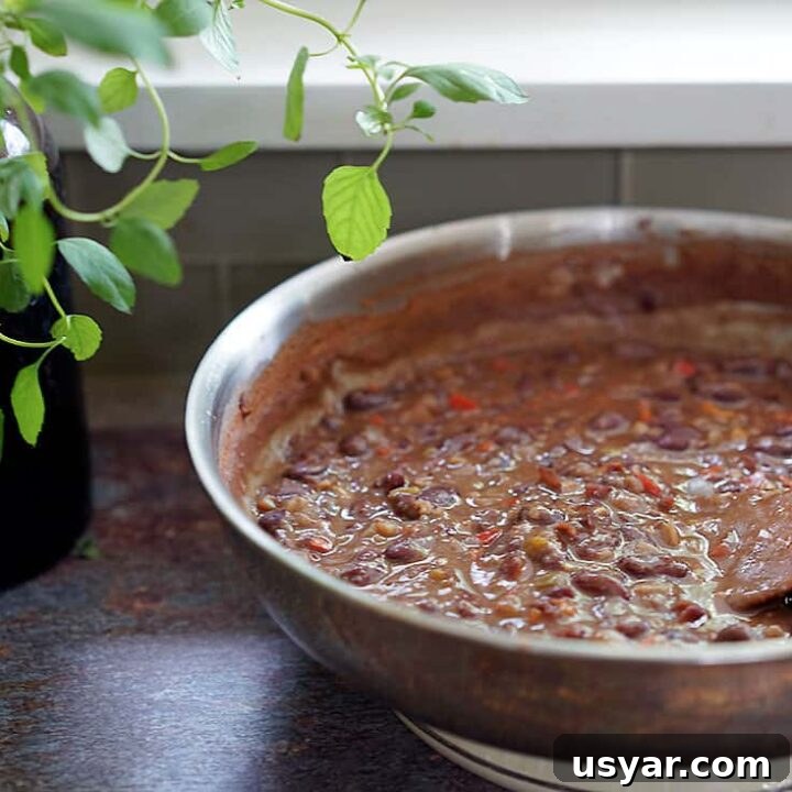Cheater Red Beans and Rice in a saute pan