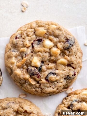 How to Make Chewy Salted Caramel Oatmeal Cookies 13 Oatmeal craisin white chocolate chip cookies.