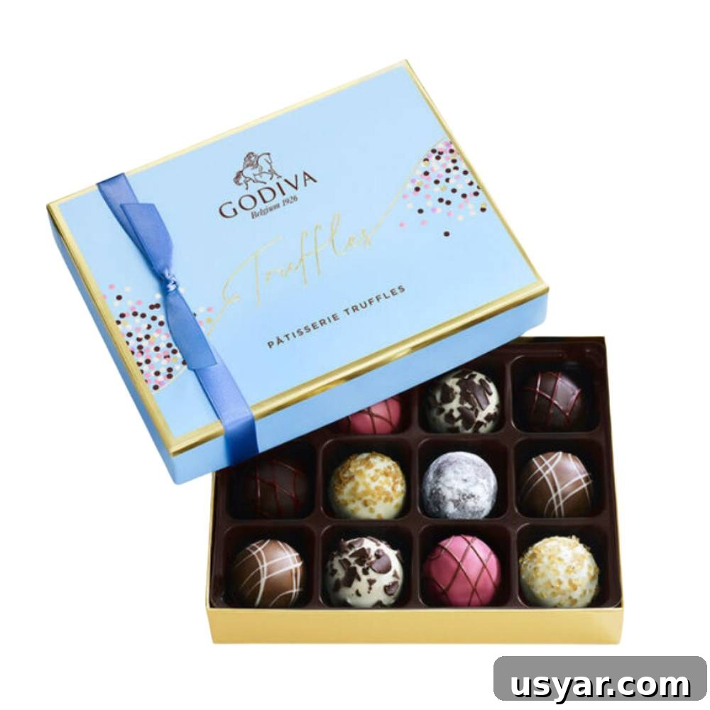 Creative Easter Basket Ideas for Teens: Trendy and Practical 21 product image of open box of truffels with blue lid