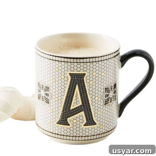 Creative Easter Basket Ideas for Teens: Trendy and Practical 10 tile motif ceramic coffee mug