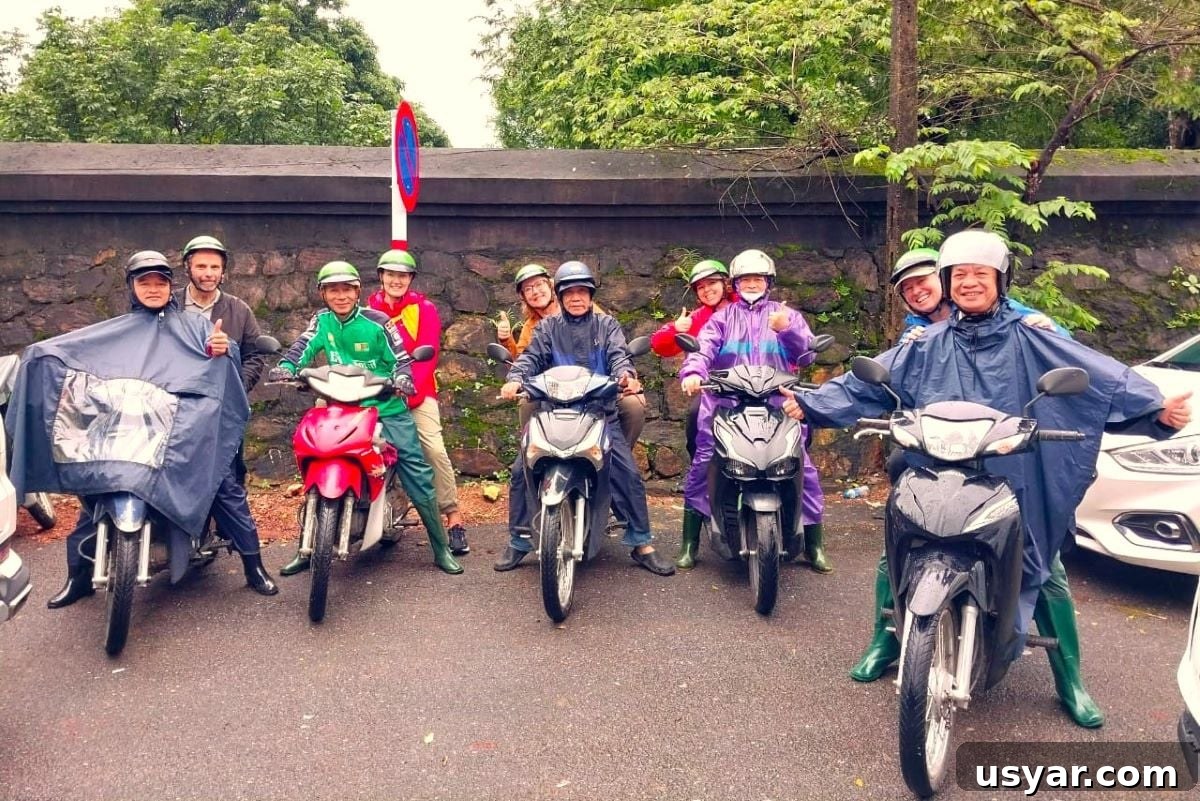 Shortcut Chicken Pho Recipe for Vietnamese Pho Ga 7 5 of us on the backs of motorbikes with our drivers.