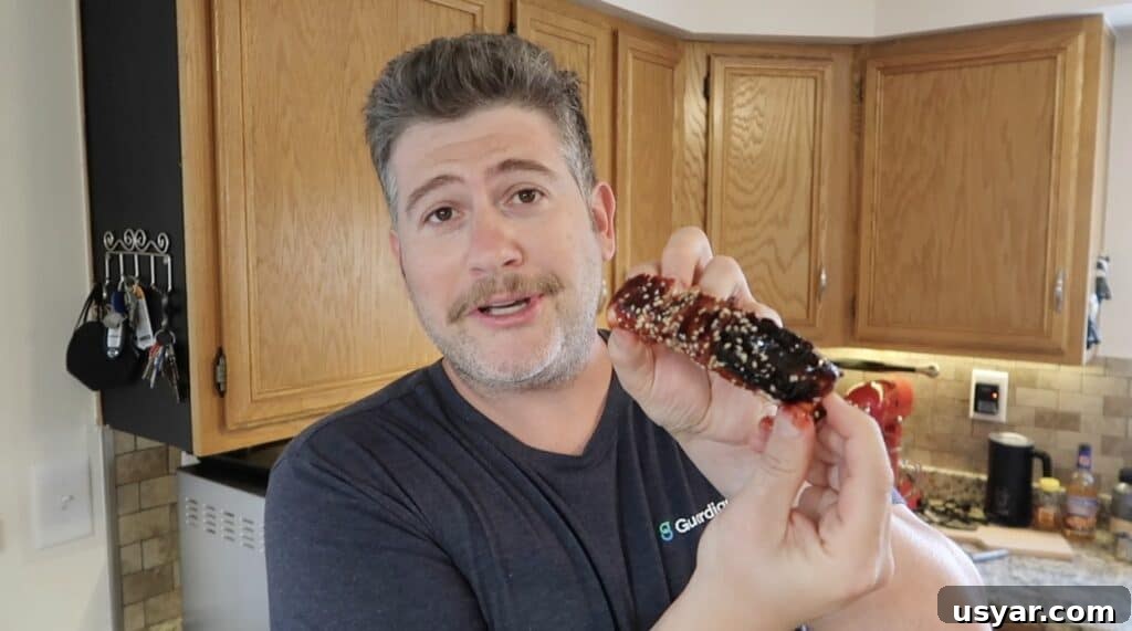 Man showing rib