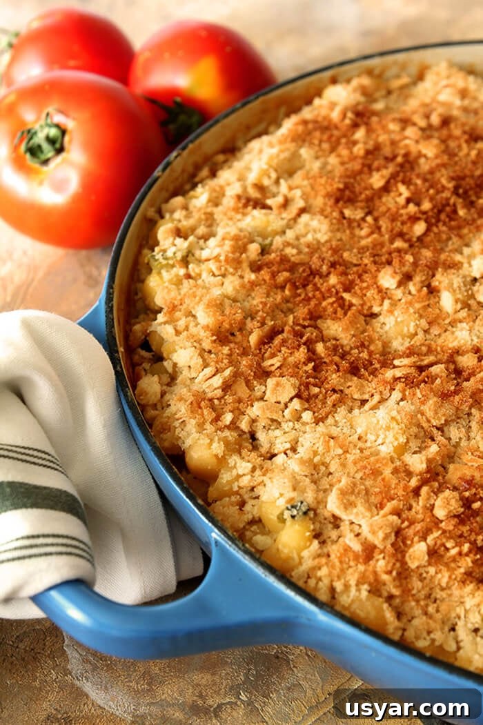 Creamy Hatch Green Chile Mac and Cheese Recipe 4 Pan of Hatch Green Chile Macaroni and Cheese