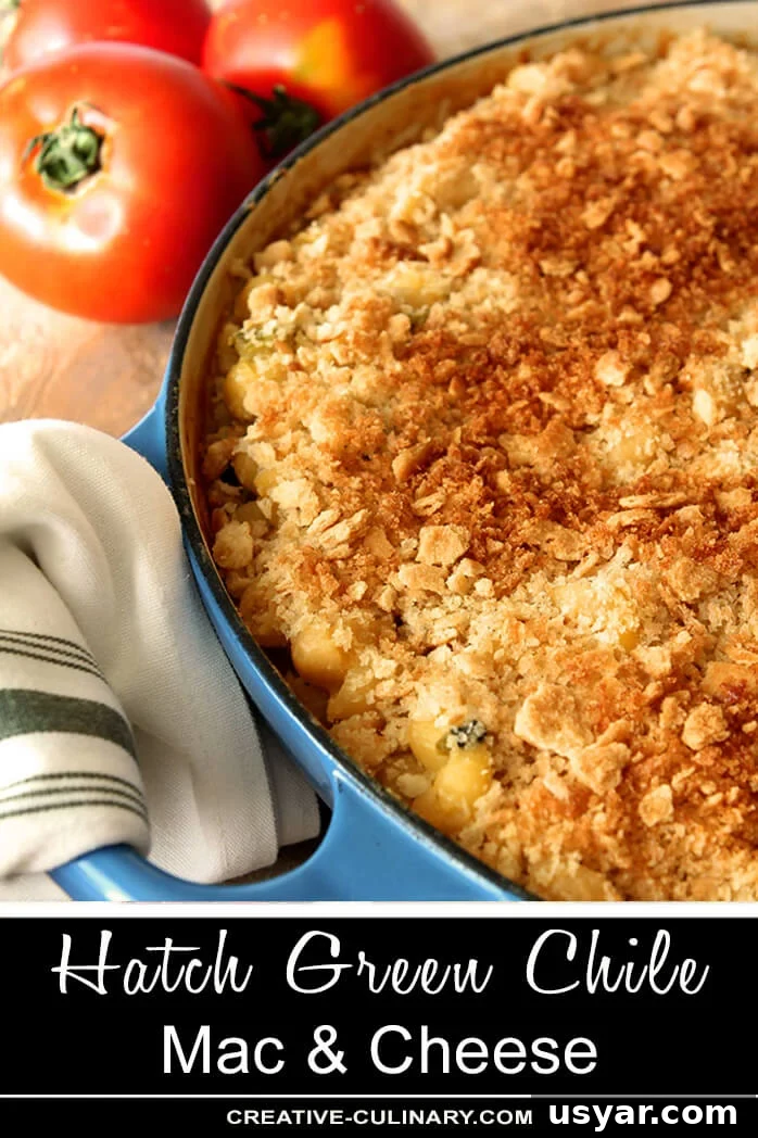 Creamy Hatch Green Chile Mac and Cheese Recipe 6 Pan of Hatch Green Chile Macaroni and Cheese