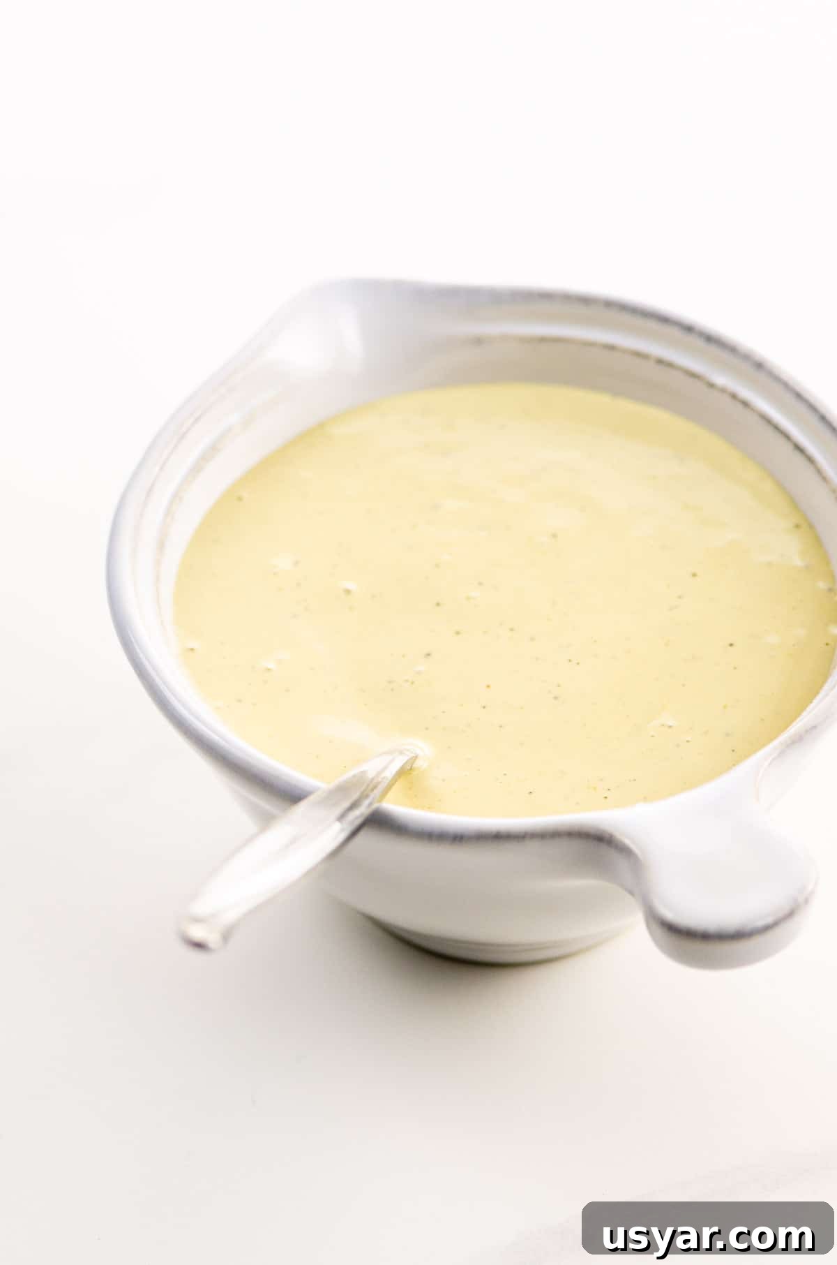 Creamy Caesar Dressing and Chicken Caesar Salad Recipe 2 Creamy Caesar dressing in a pitcher