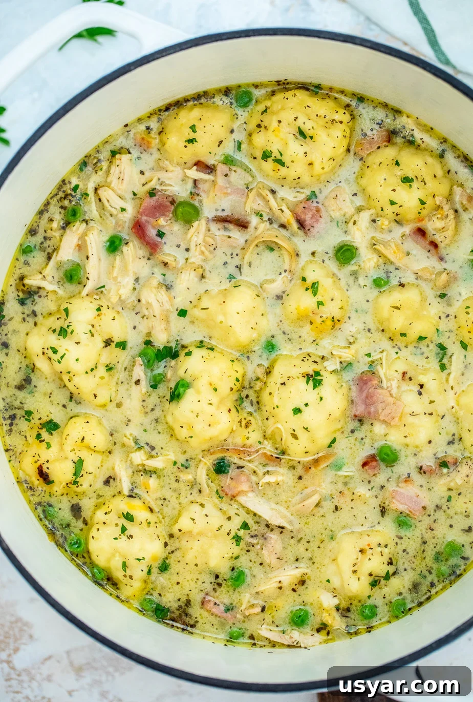 Crack Chicken and Dumplings is a twist to the classic version! #crackchicken #chickenanddumplings #sweetandsavorymeals #chickedfoodrecipes #bestdinners