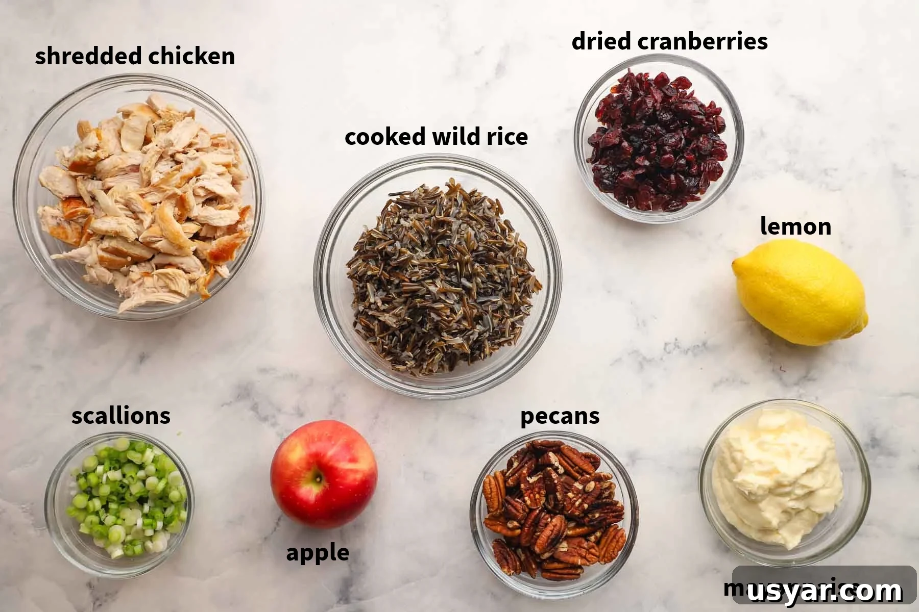Chicken and Wild Rice Salad Recipe 4 ingredients used to make chicken and wild rice salad