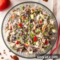 Chicken and Wild Rice Salad Recipe 7 a bowl of chicken and wild rice salad