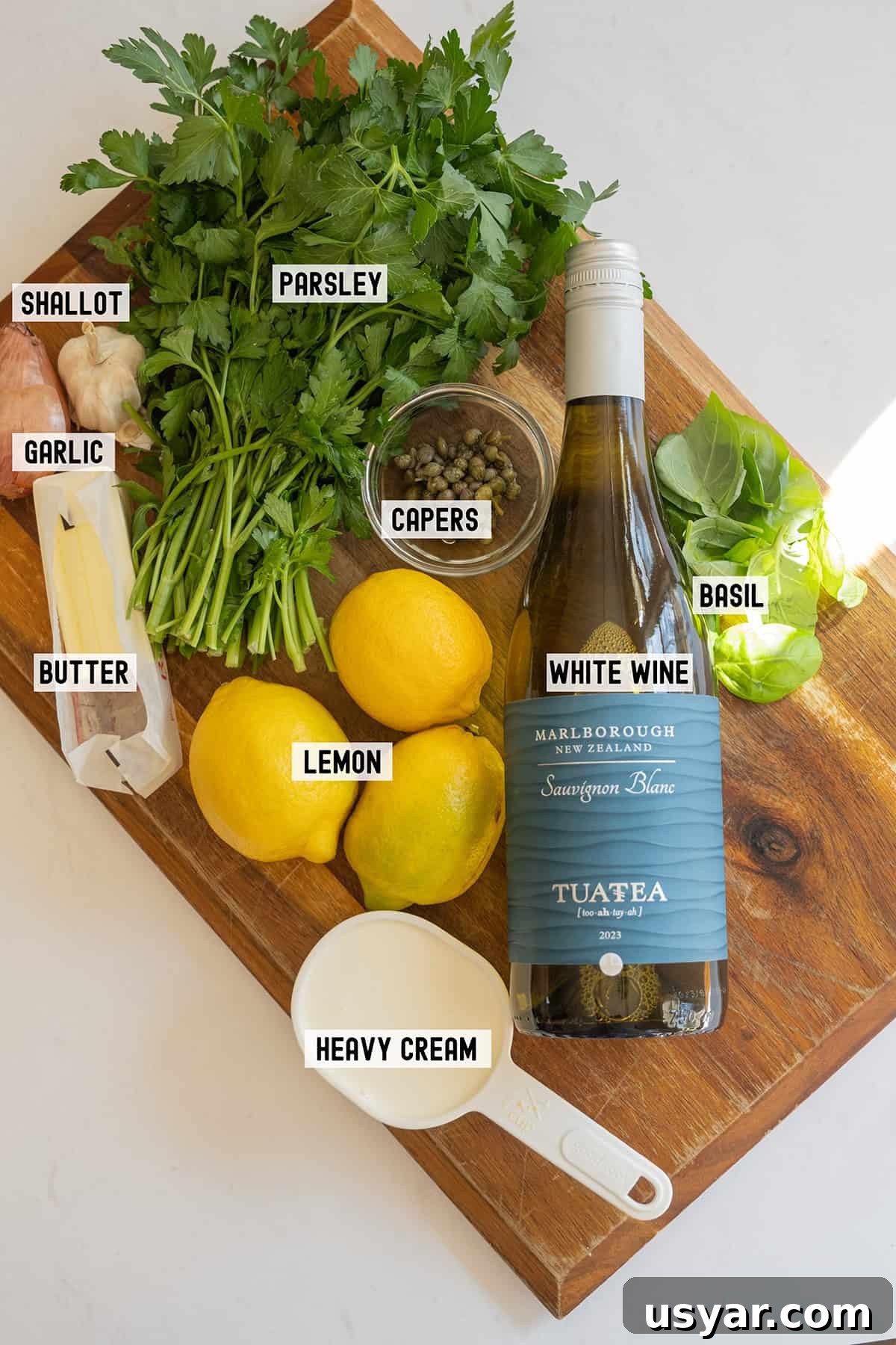 Creamy Lemon Sauce Recipe for Pasta, Chicken and Fish 3 Ingredients for the recipe.