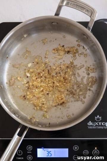 Creamy Lemon Sauce Recipe for Pasta, Chicken and Fish 5 shallots and garlic simmering in lemon