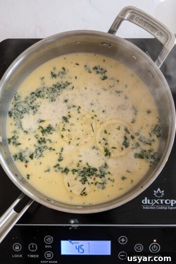 Creamy Lemon Sauce Recipe for Pasta, Chicken and Fish 8 basil and parsley mixed into the sauce