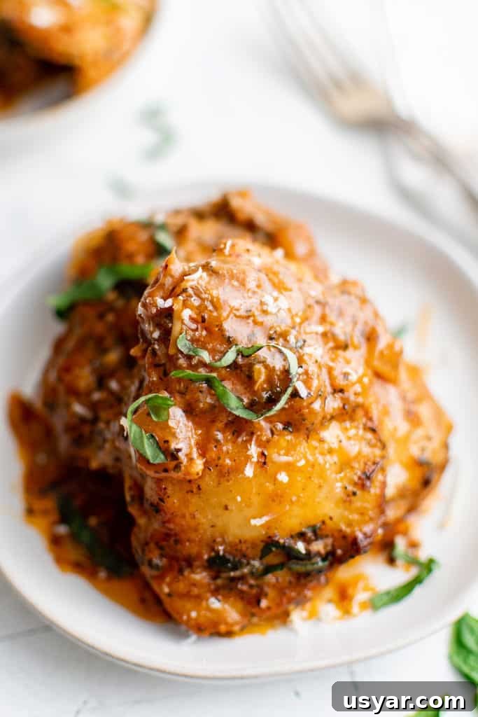 Creamy Tomato Basil Chicken Skillet Recipe 4 creamy tomato basil chicken on plate