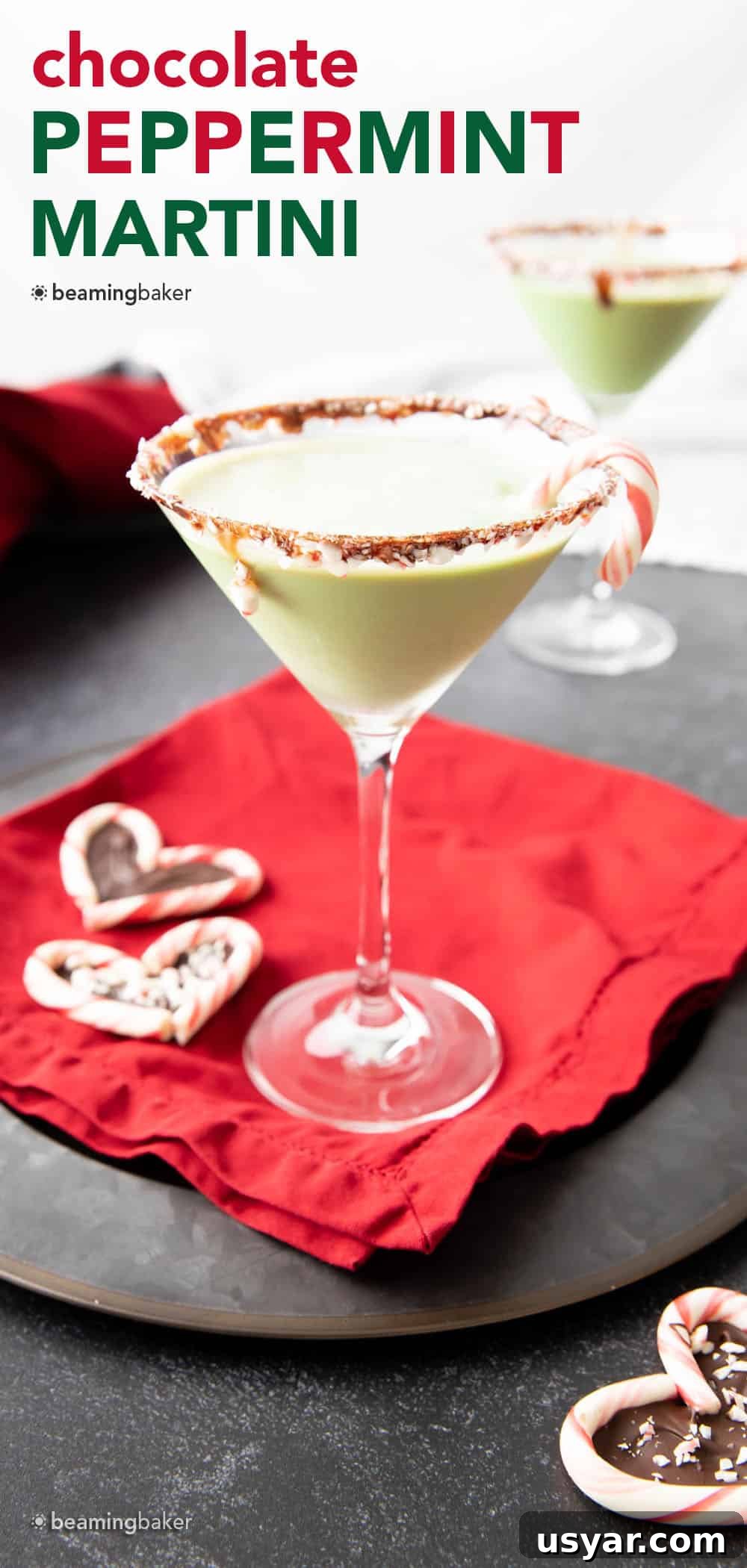 Chocolate Peppermint Martini Recipe 6 Chocolate Peppermint Martini pin image