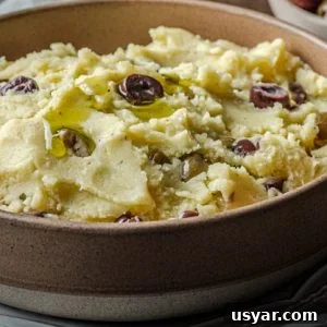 Olive Oil Mashed Potatoes with Olives
