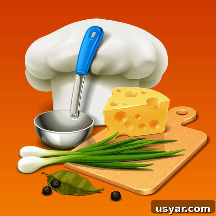 Crab Stuffed Mushrooms for Air Fryer or Oven 3 graphic of countertop with chef hat