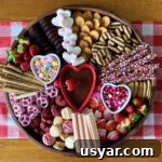 Valentine's Day Chocolate Fondue Charcuterie Board 3 Small image - Valentine's Chocolate Fondue