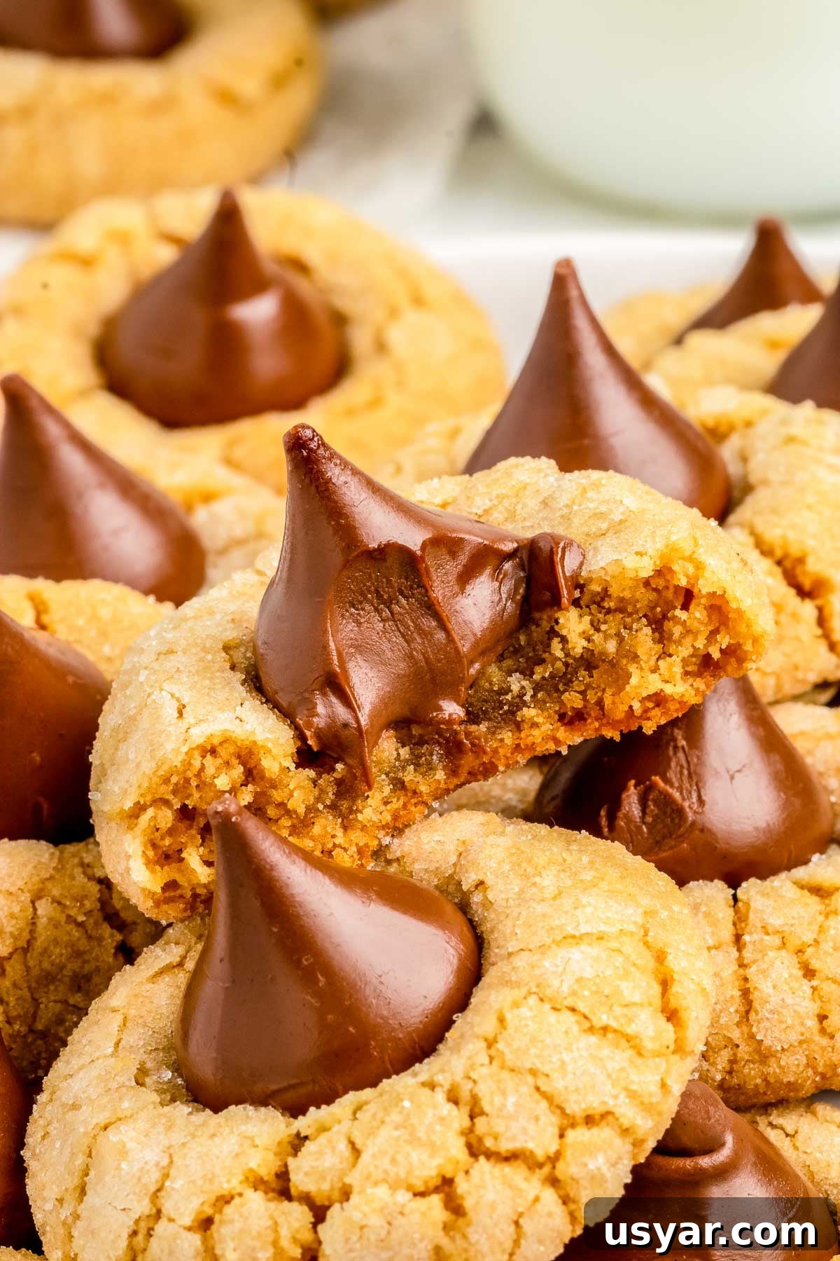 Classic Hershey Kiss Cookies Recipe 10 Close up of Hershey Kiss Cookies