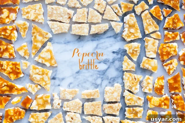 Brown Butter Popcorn Brittle Recipe 2 Popcorn brittle