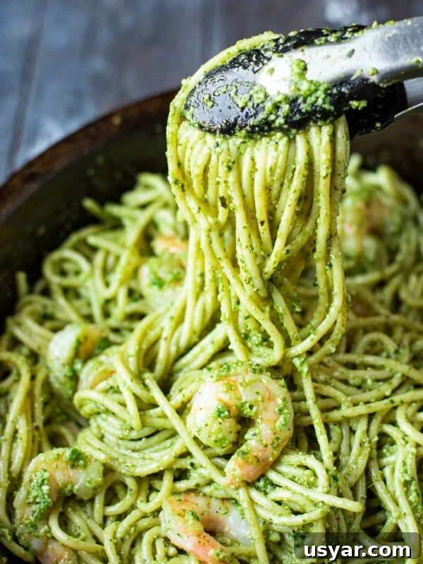 Shrimp Pesto Pasta