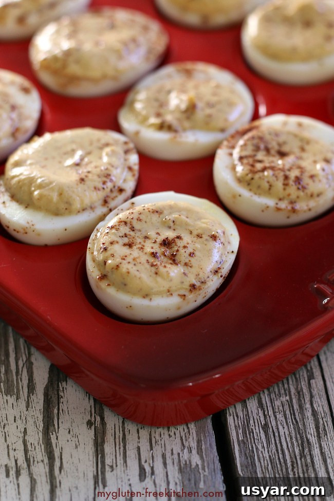 Gluten-Free Deviled Eggs Without Mayo 2 Deviled Eggs Recipe that's gluten-free and doesn't have mayo in it!
