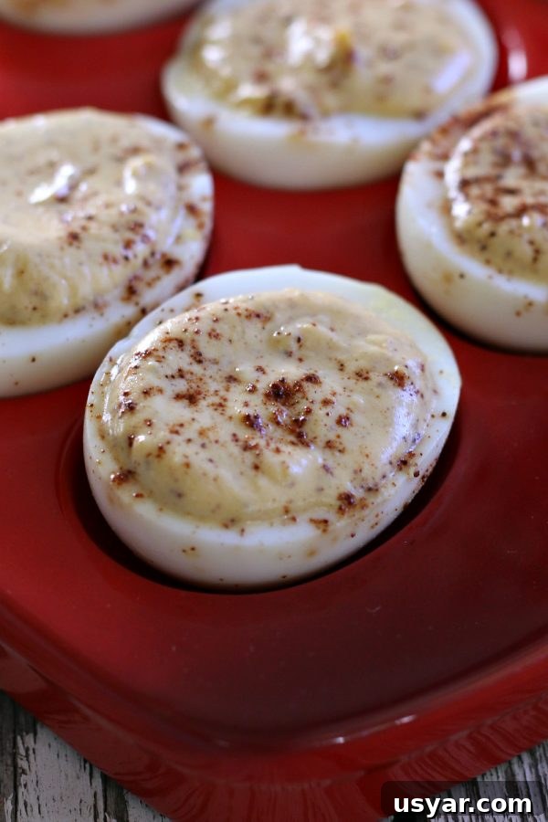 Gluten-Free Deviled Eggs Without Mayo 3 Gluten-free Deviled Egg close-up