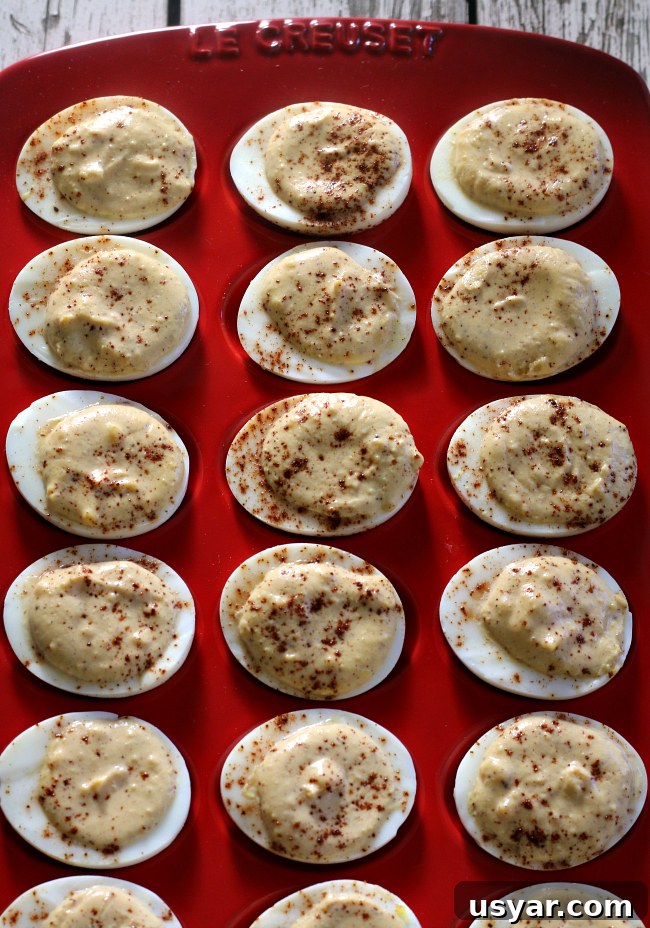 Gluten-Free Deviled Eggs Without Mayo 4 Tangy and creamy Deviled Eggs recipe without mayo!