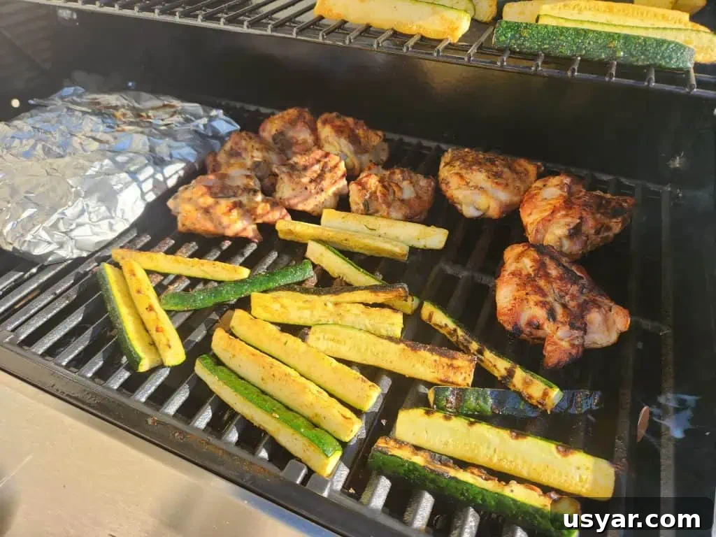 dinner for 6 family dinner cooked on the grill
