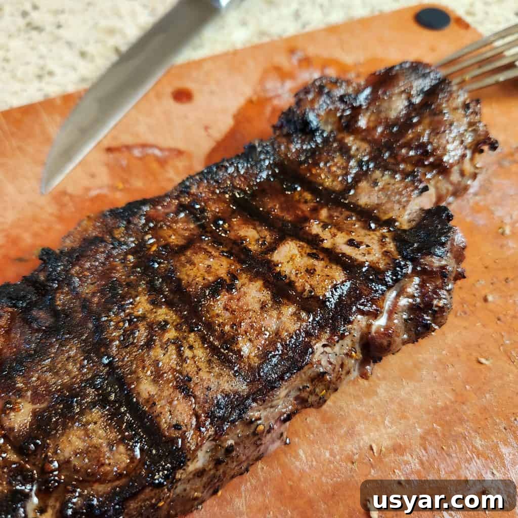 Monument Grills Mesa 415BZ Review: Gas Grill Under $500 4 steak seared on the grill