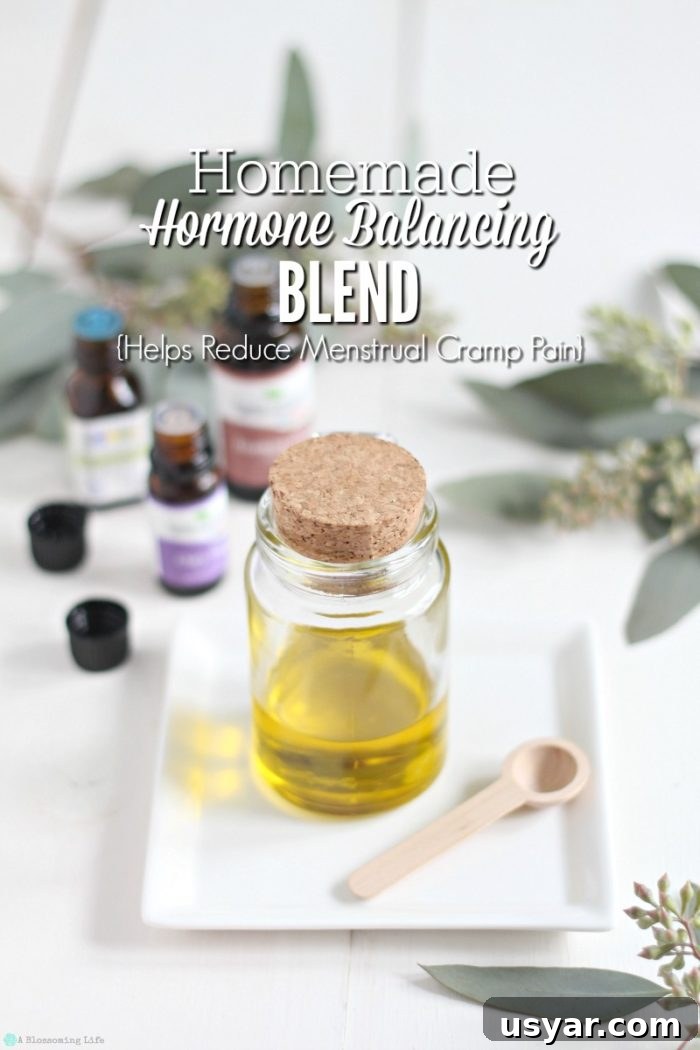 DIY Hormone-Balancing Blend to Relieve Menstrual Cramps 2 homemade hormone balancing blend helps reduce menstrual cramp pain