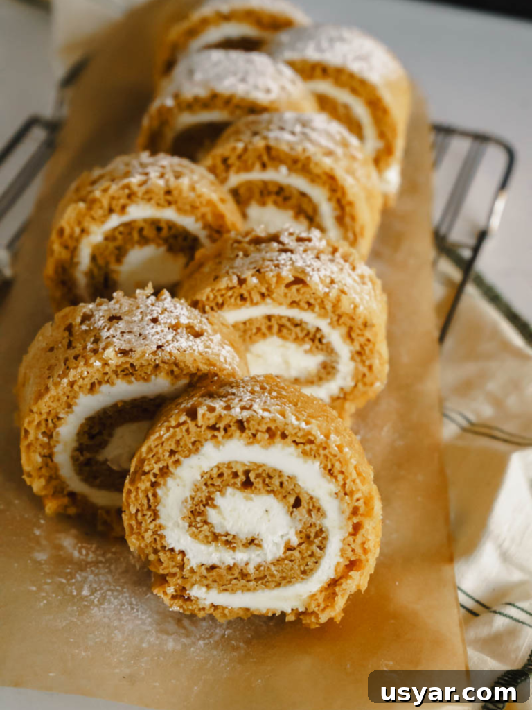 Classic Pumpkin Roll Recipe with Cream Cheese Filling 2 Pumpkin Roll