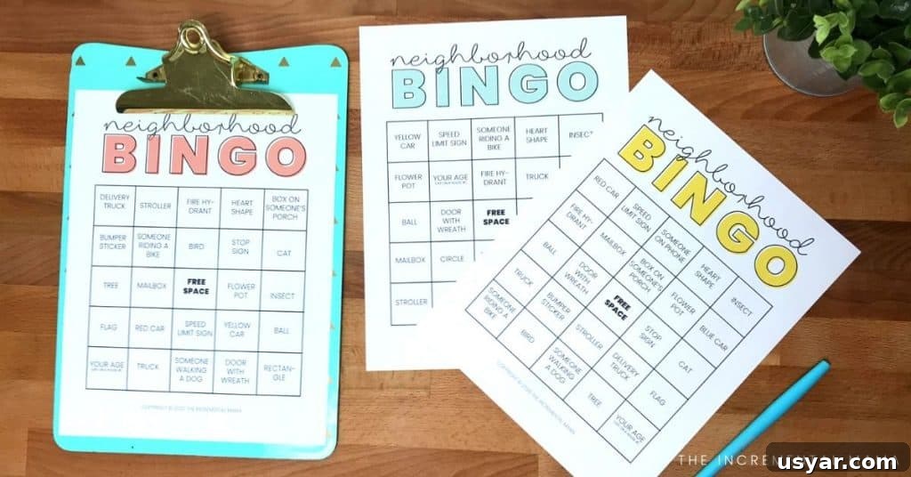 Free Printable Neighborhood Bingo Cards for Kids 2 neighborhood bingo printable
