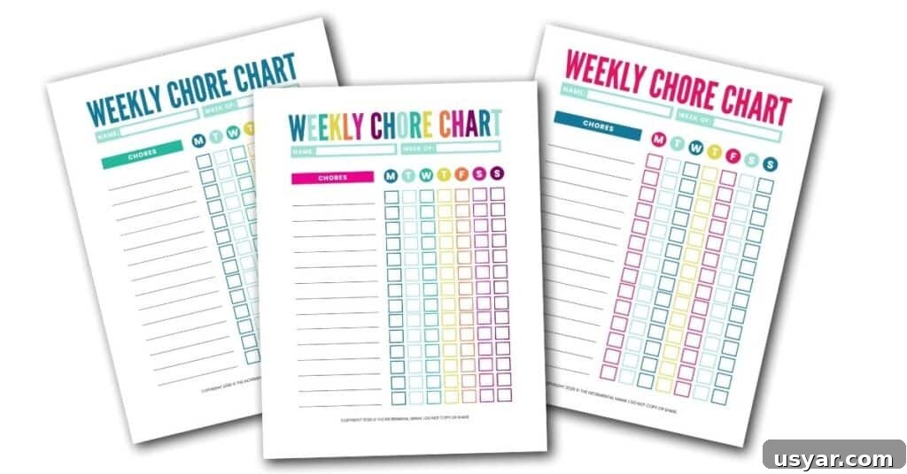 Free Printable Neighborhood Bingo Cards for Kids 3 chore chart template for kids