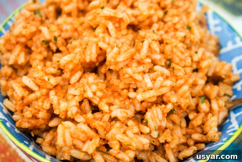 10-Minute Mexican Rice Recipe Made with Minute Rice 7 Step 3: Add Minute Rice and let sit until the liquid is absorbed and the rice is fluffy