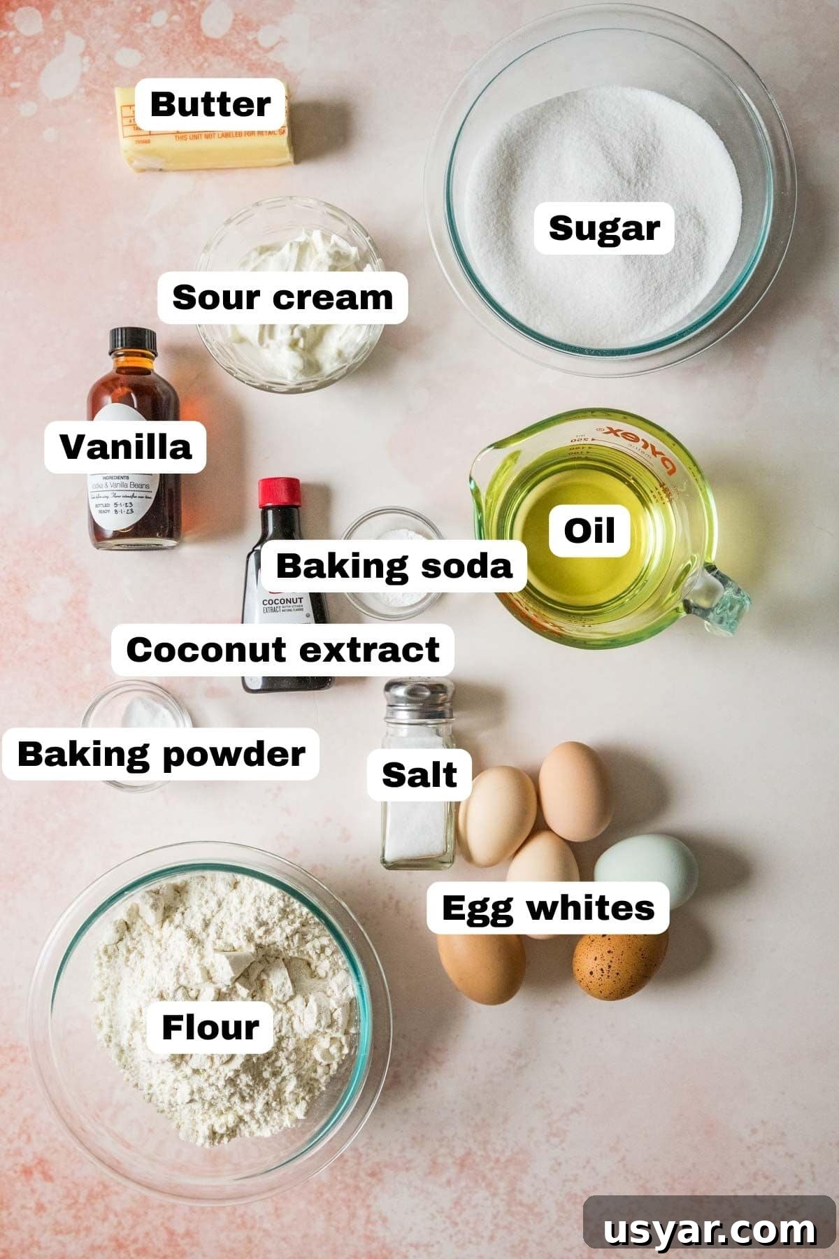 Classic Coconut Cake Recipe with Coconut Cream Frosting 4 Ingredients for cake portion of coconut cake